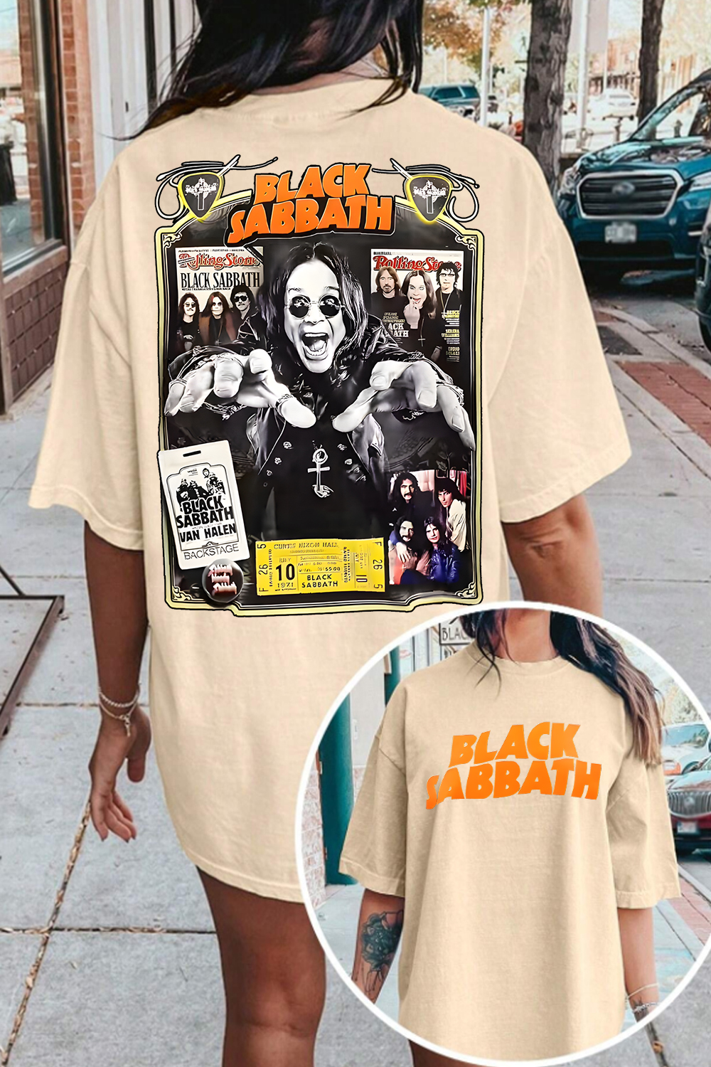 Blacksabbath Ozzyosbourne women tee