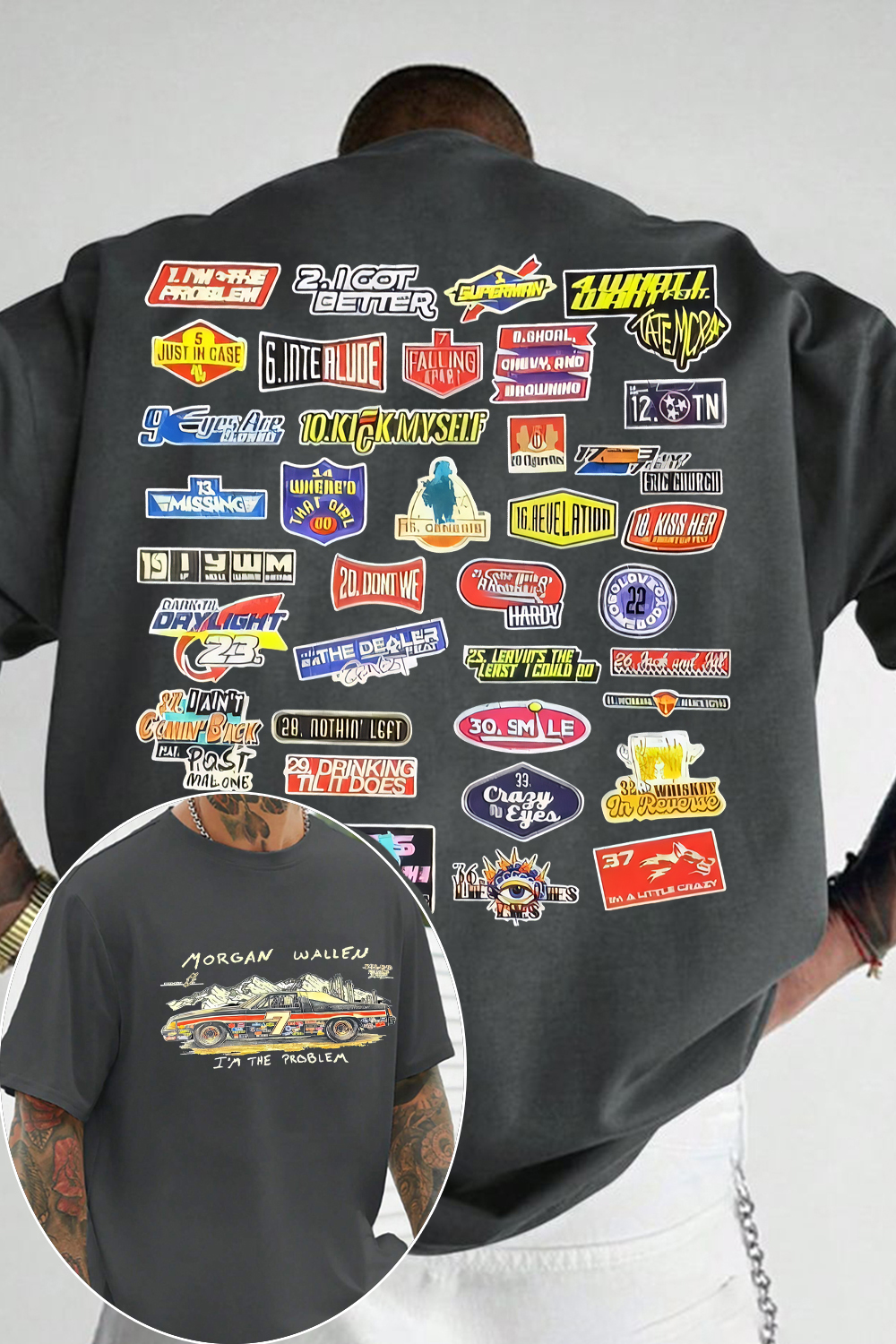 Morgan Wallen concert 2-sided t-shirt