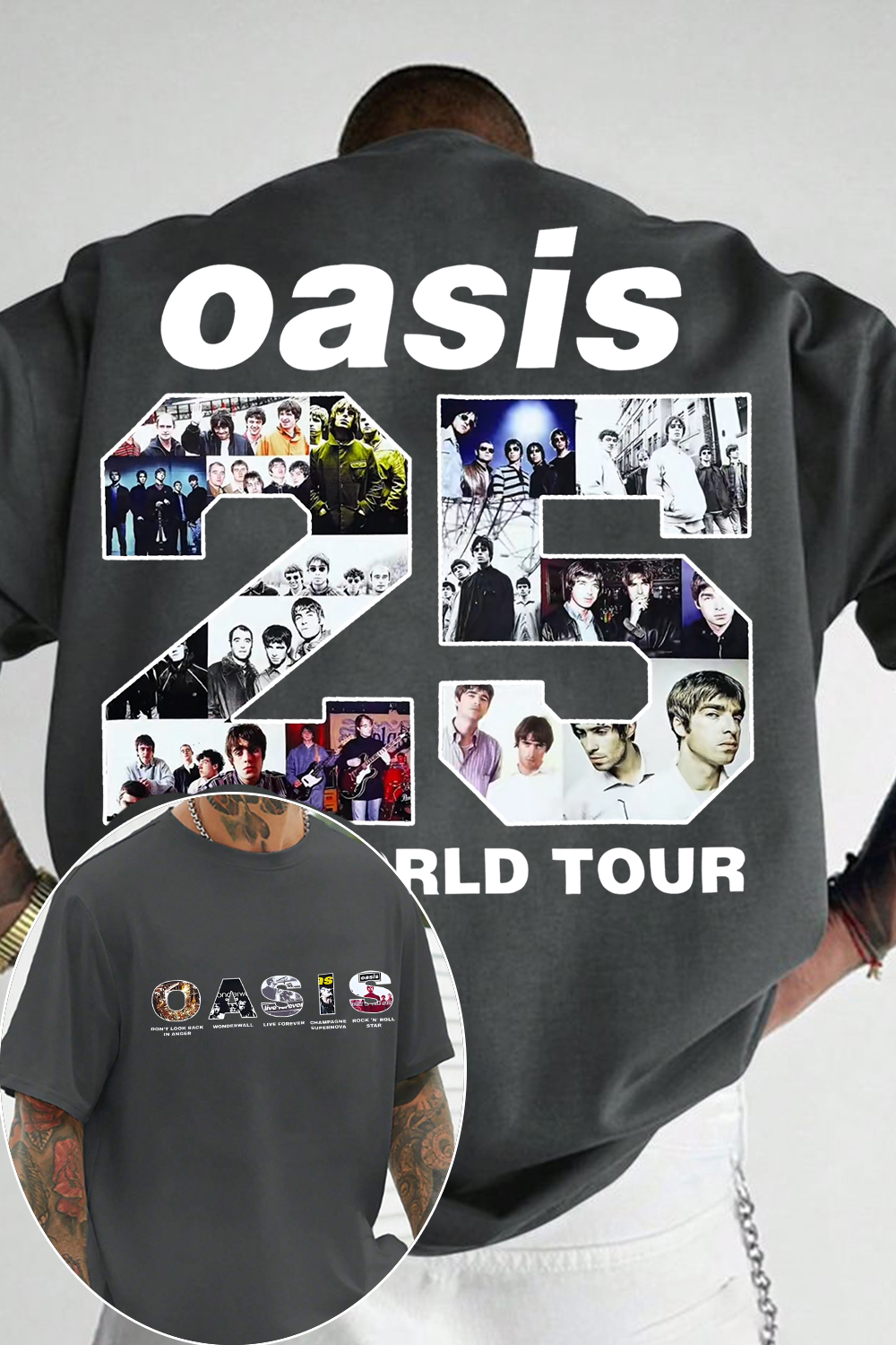 Oasis Unisex T Shirt Definitely Maybe Promo Official Reunion Tour 2025