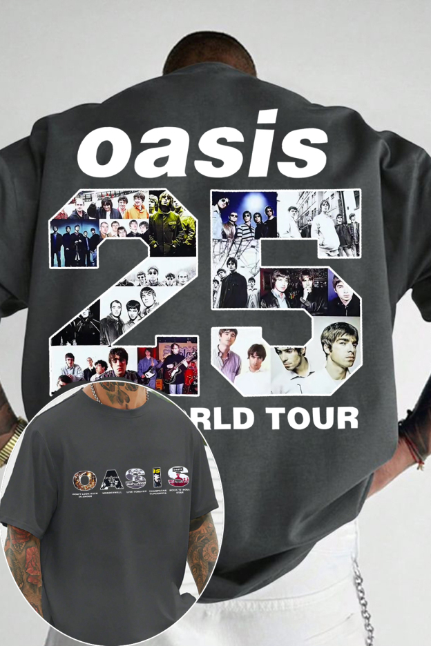 Oasis Unisex T Shirt Definitely Maybe Promo Official Reunion Tour 2025