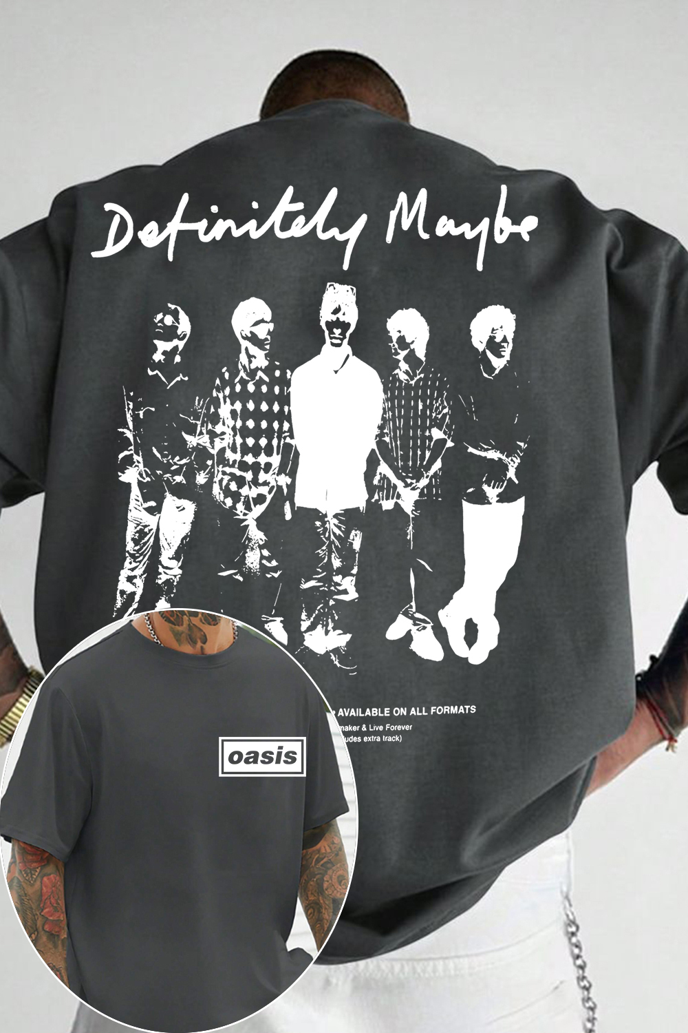 Oasis Unisex T Shirt Definitely Maybe Promo Official Reunion Tour 2025