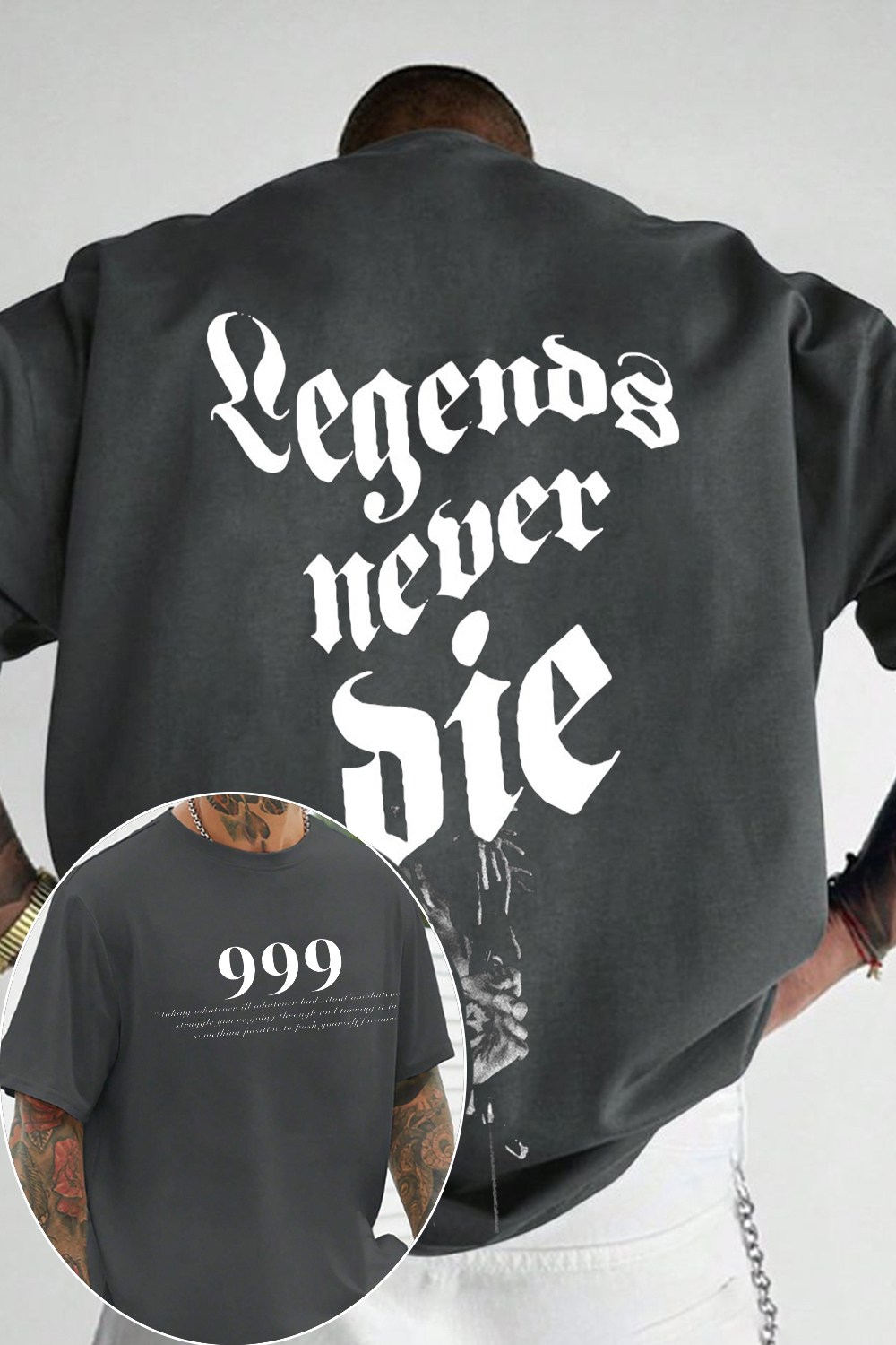 Juice WRLD999 Double-sided printed short-sleeved men's T-shirt