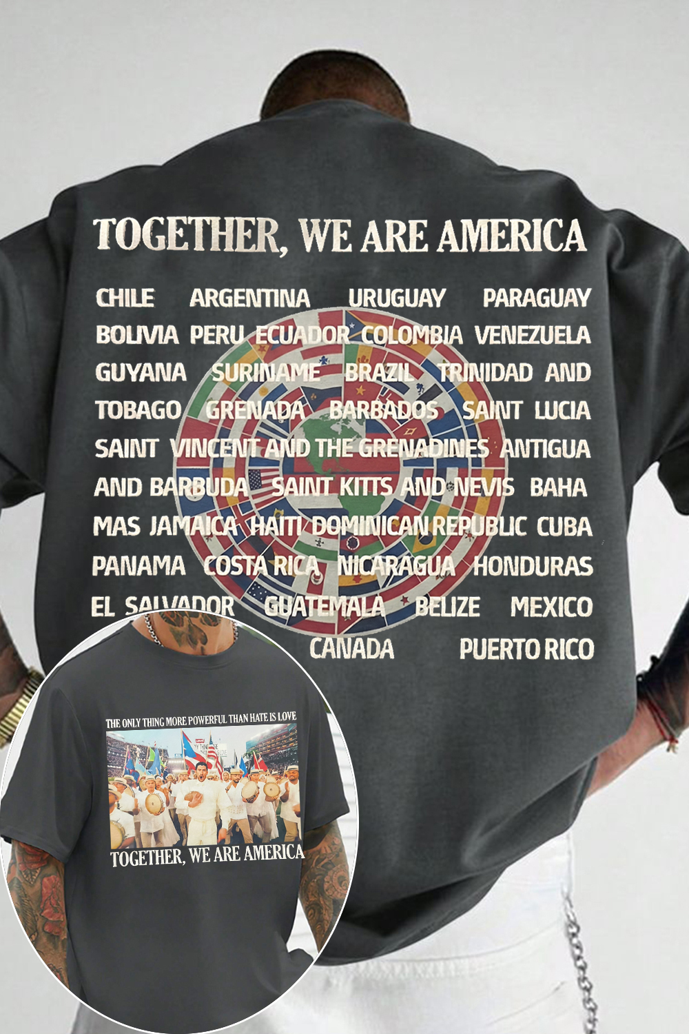 America BadBunny Tee For Men