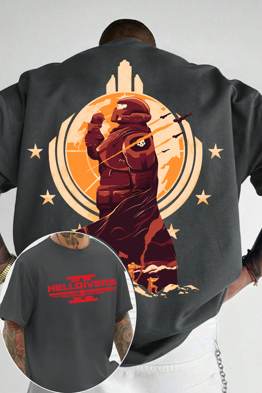 Helldivers 2 Oversized Vintage Unisex Shirt