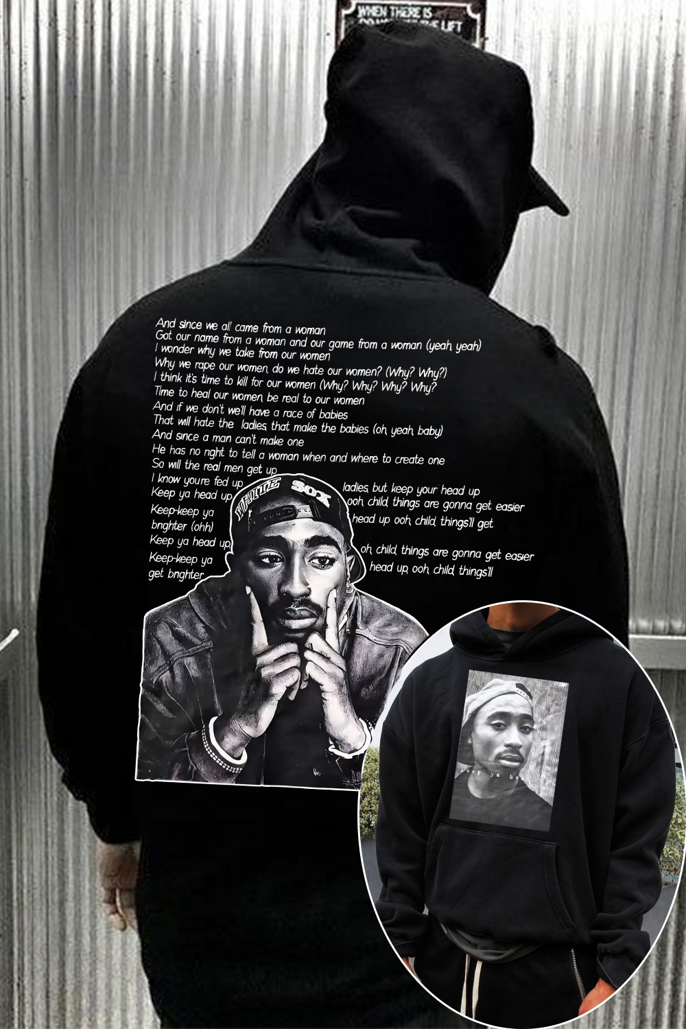 2pacquotes men hoodie
