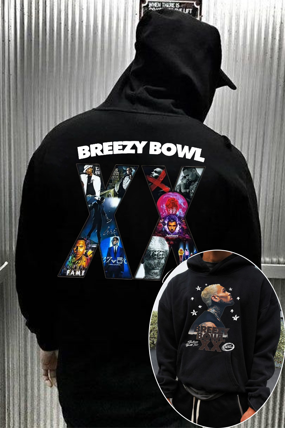 2 Sided CB Graphic Hoodie For men
