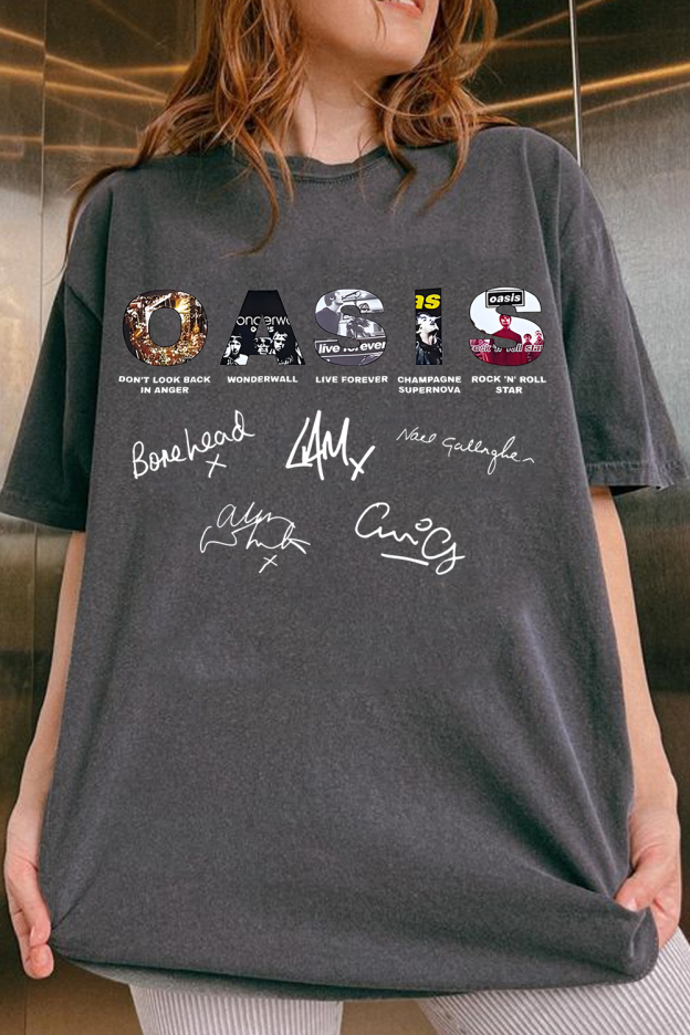 Oasis Unisex T Shirt Definitely Maybe Promo Official Reunion Tour 2025