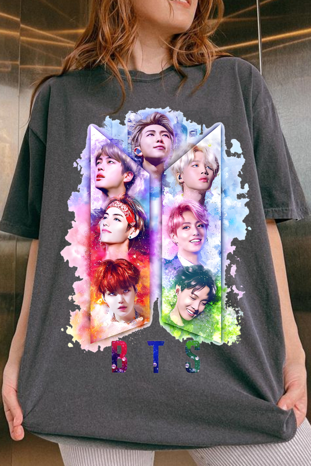BTS Personalized Colorful Printed Tee