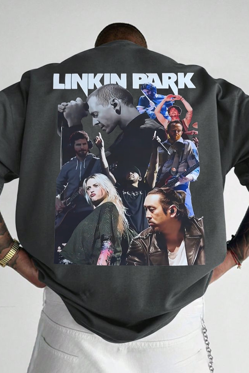 linkinpark back print t-shirt