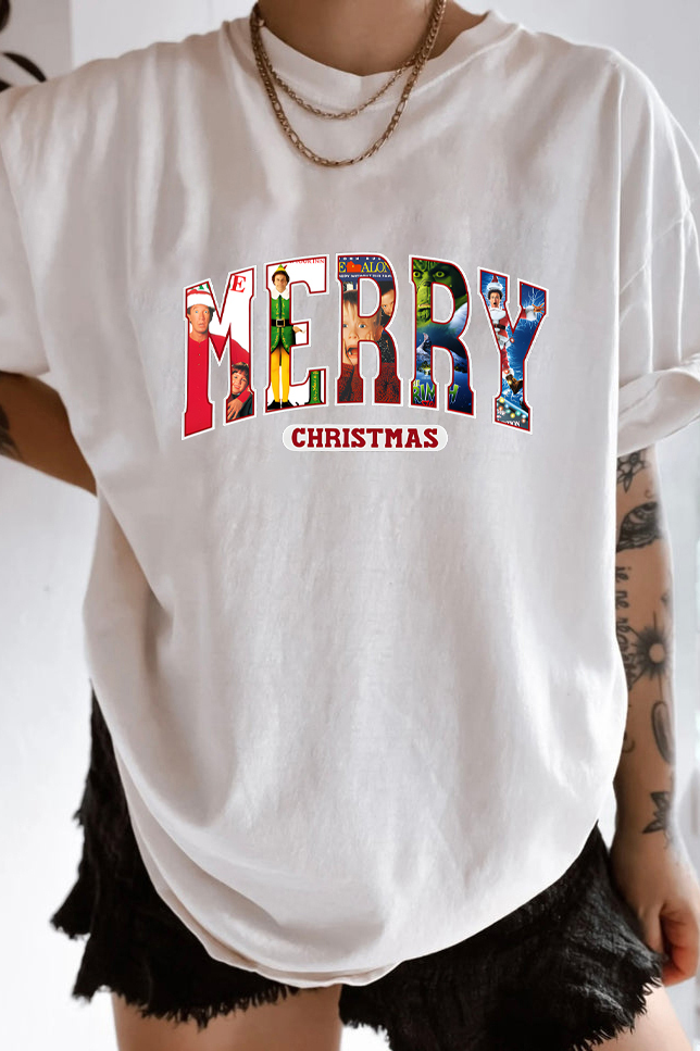 MERRY Christmas Movies Women Tee