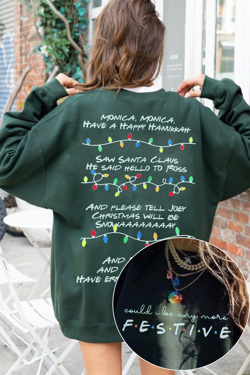 Women's Christmas Slogan Long Sleeve Crew Neck Sweatshirt