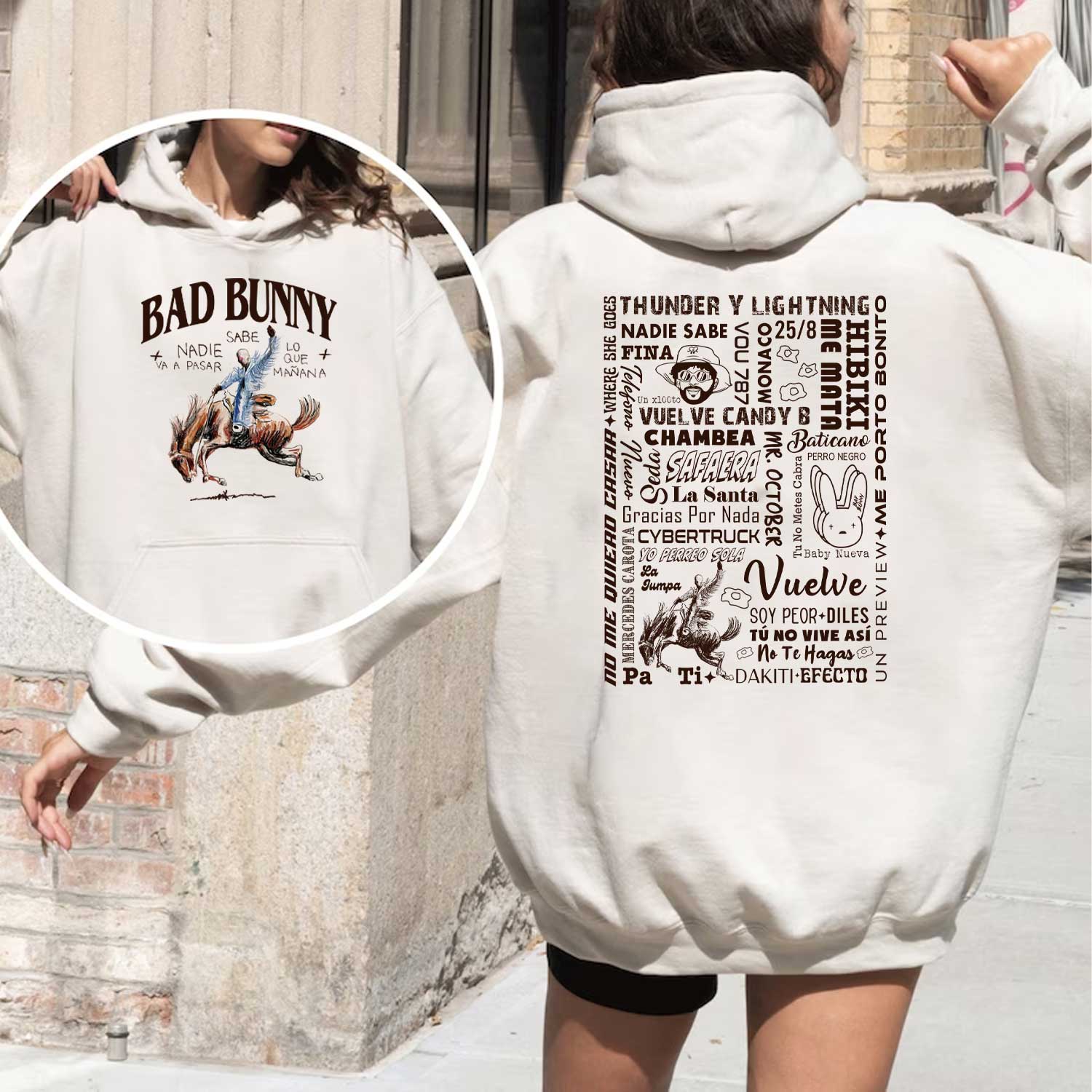 Bad Bunny Most Wanted Songs 2 sides Hoodies 