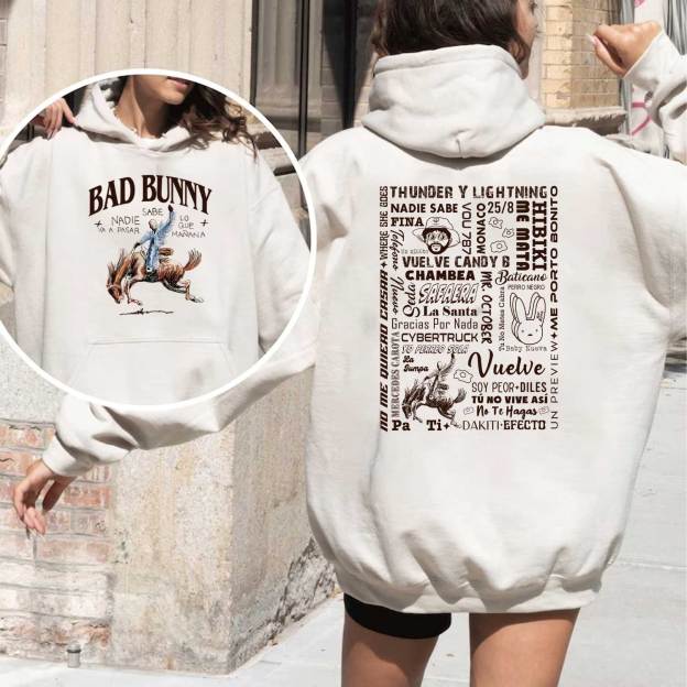 Bad Bunny Most Wanted Songs 2 sides Hoodies