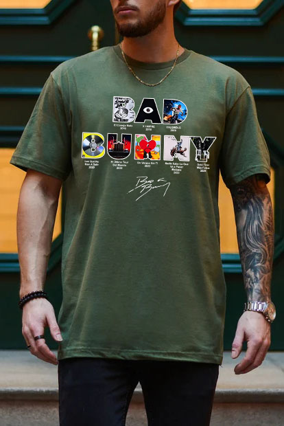 badbunny albums men's t-shirt