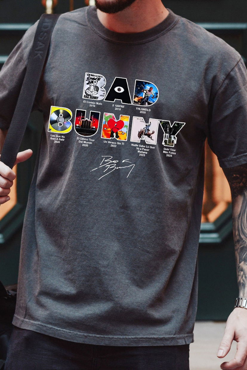 badbunny albums men's t-shirt