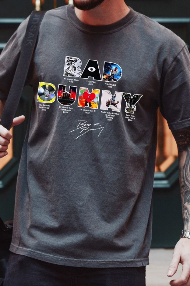 badbunny albums men's t-shirt