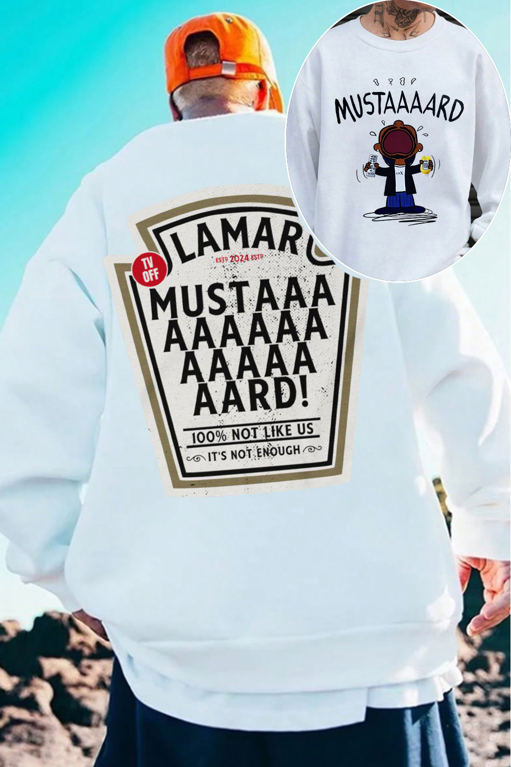 Kendrick Lamar Mustaaaard 2 Sides sweatshirt For men