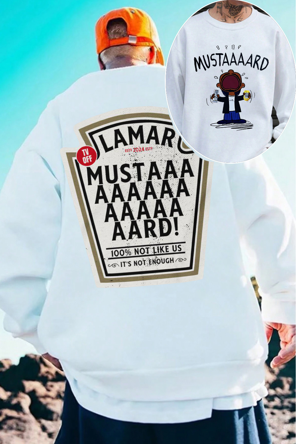 Kendrick Lamar Mustaaaard 2 Sides sweatshirt For men
