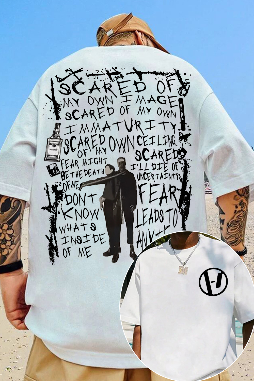 twentyonepilotsedit 2-sided printed shirt