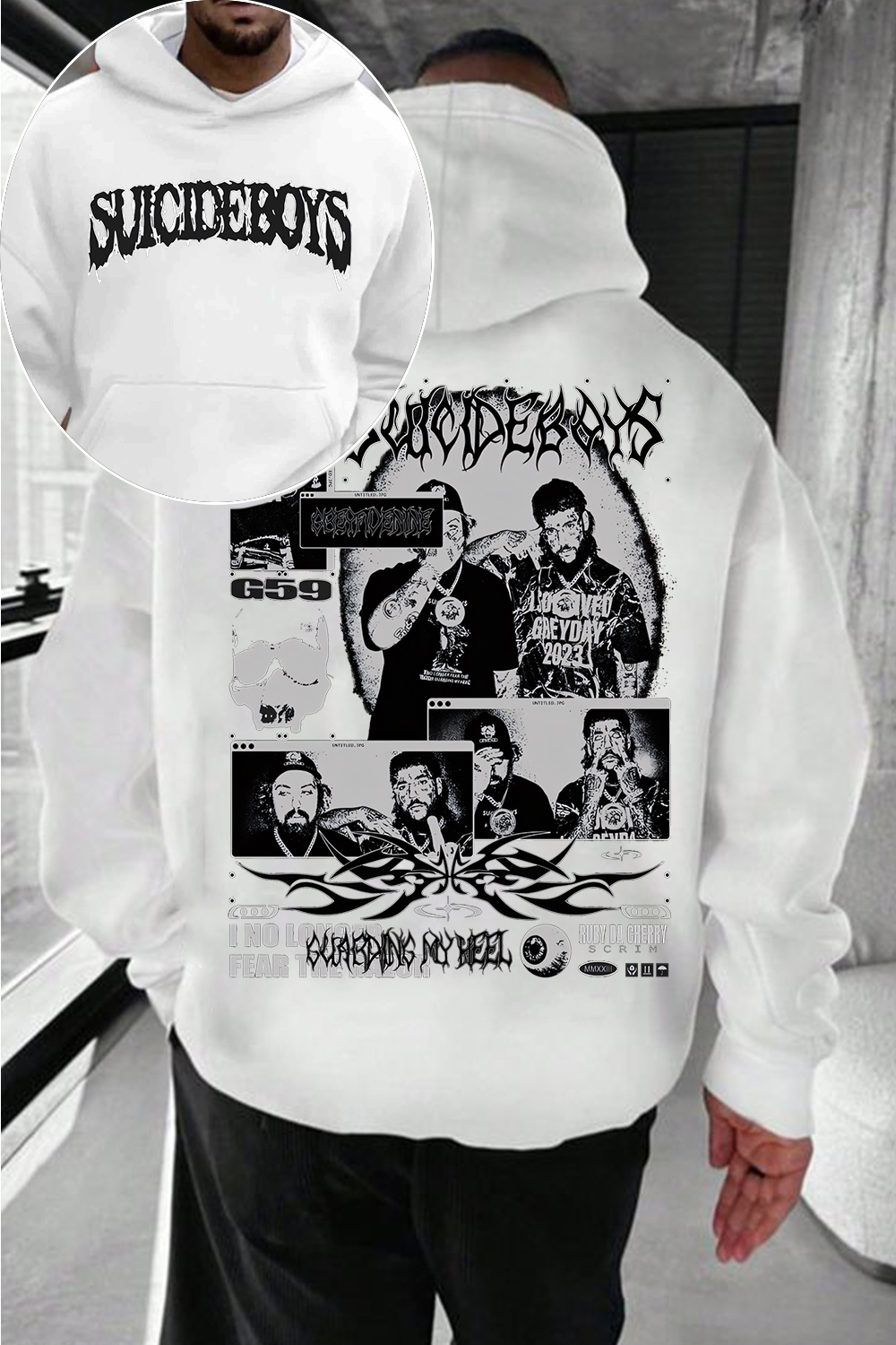 uicideboys casual 2-side printed hoodie