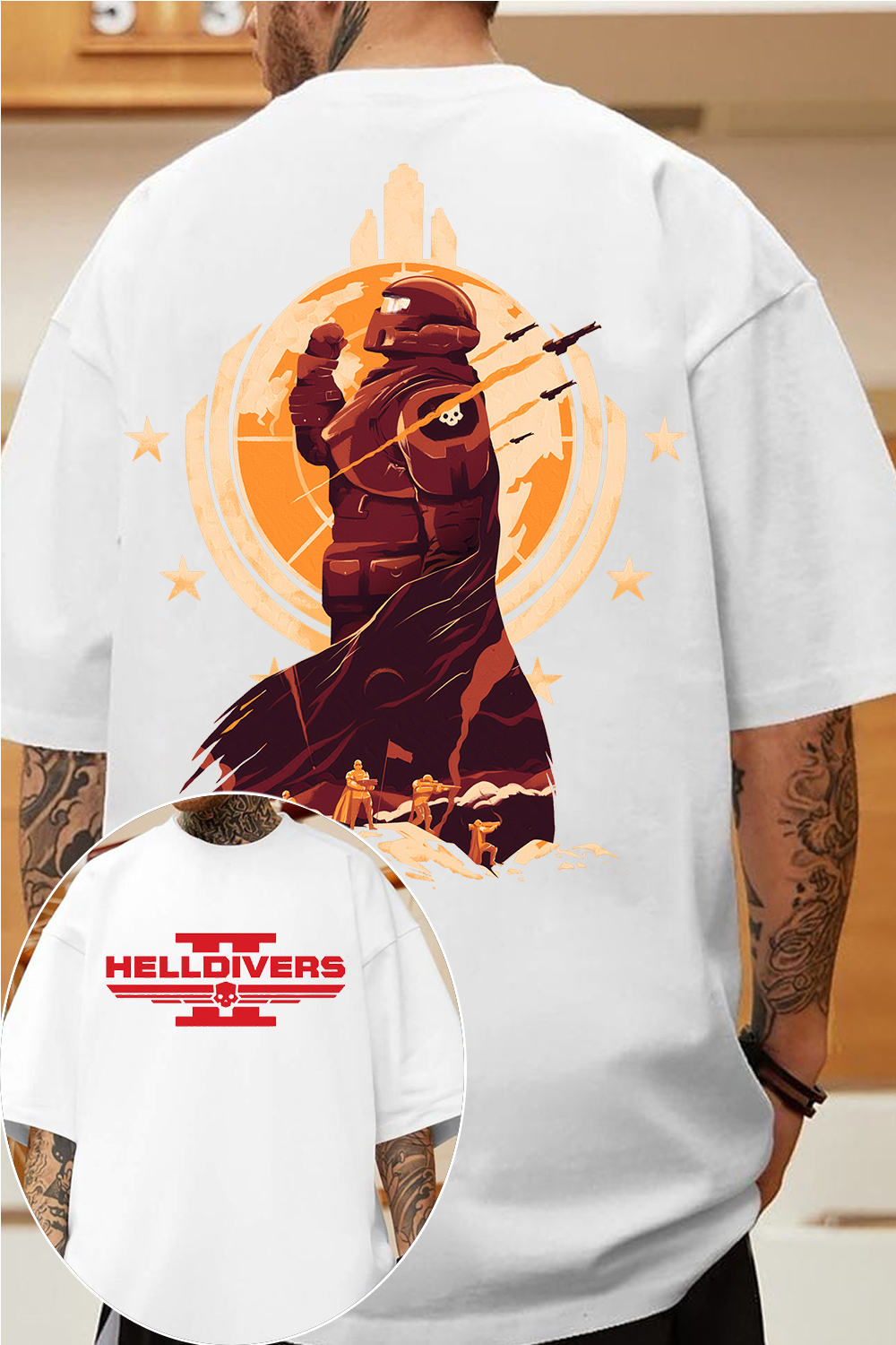 Helldivers 2 Oversized Vintage Unisex Shirt