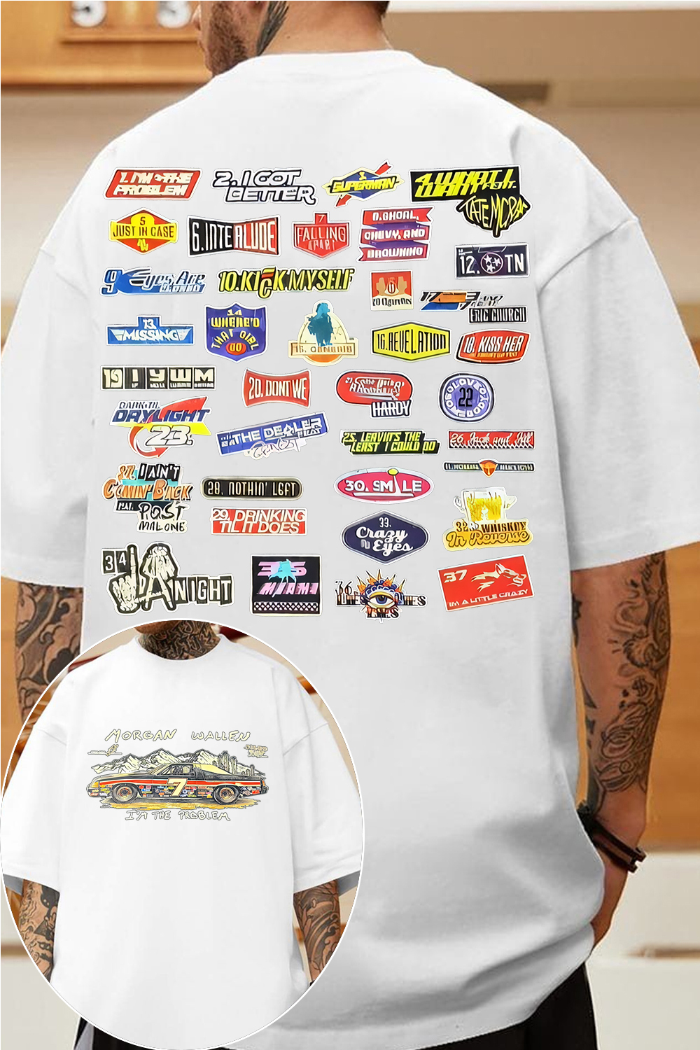 Morgan Wallen concert 2-sided t-shirt