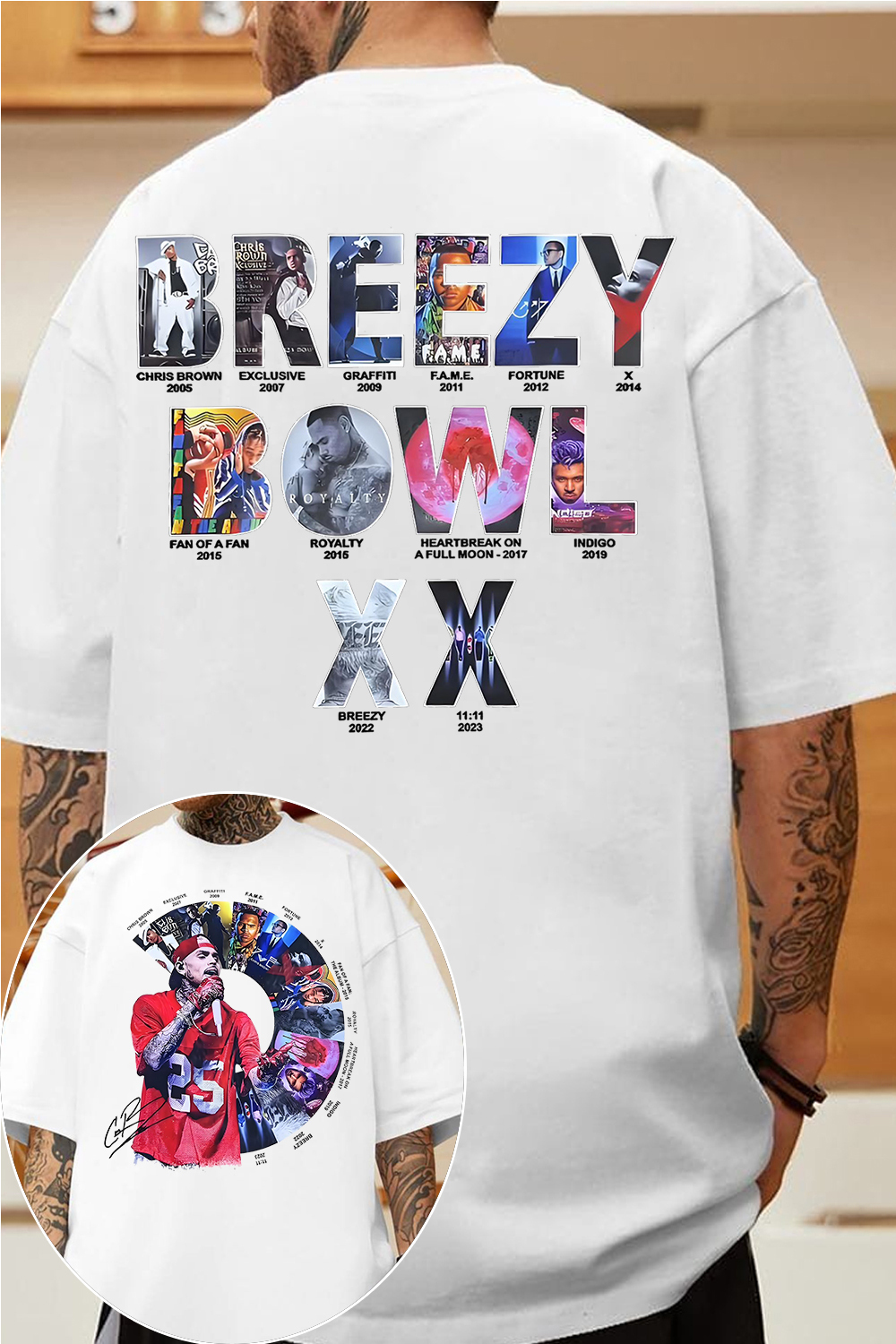 cb 2-side printed Tee For Men