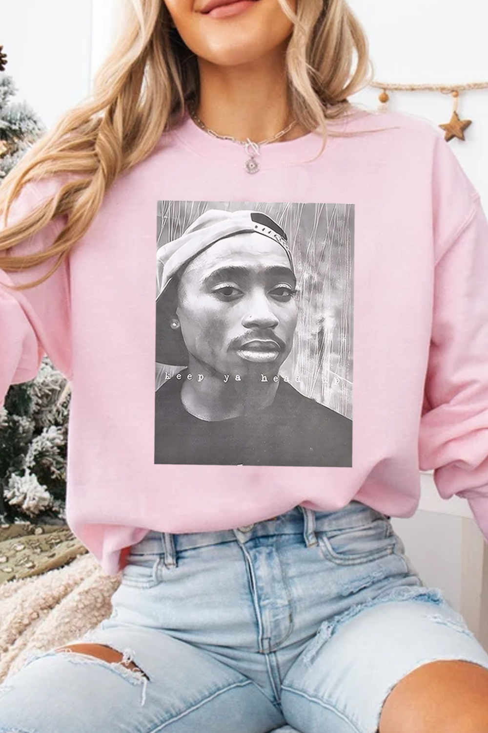 2Pac 90s Rappers Graphic sweatshirt For Women