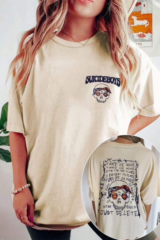 $uicideboy$Double-sided printed short-sleeved T-shirt