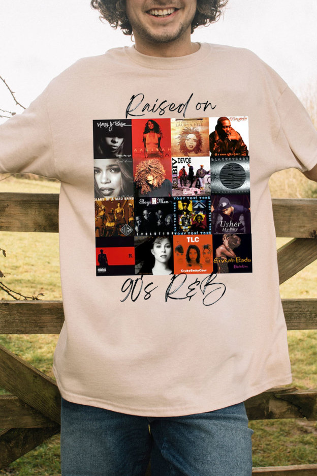 Raised on 90's R&B Album Cover  – Men's T-Shirt