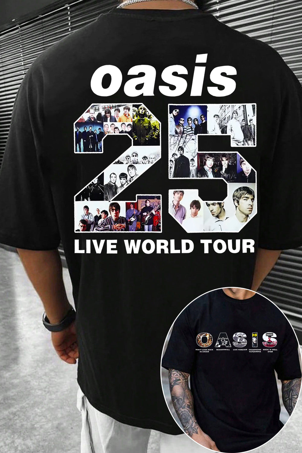 Oasis Unisex T Shirt Definitely Maybe Promo Official Reunion Tour 2025