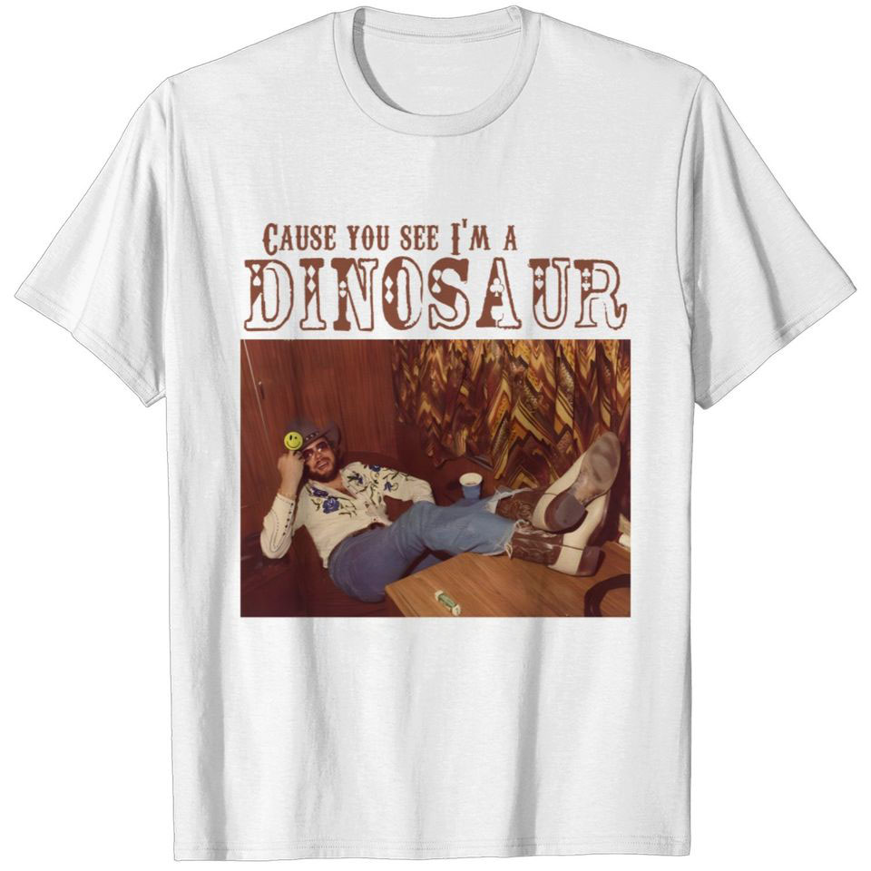 Dinosaur Hank Williams Jr. Bocephus, Western Southern Retro Boho Hippie T-Shirt