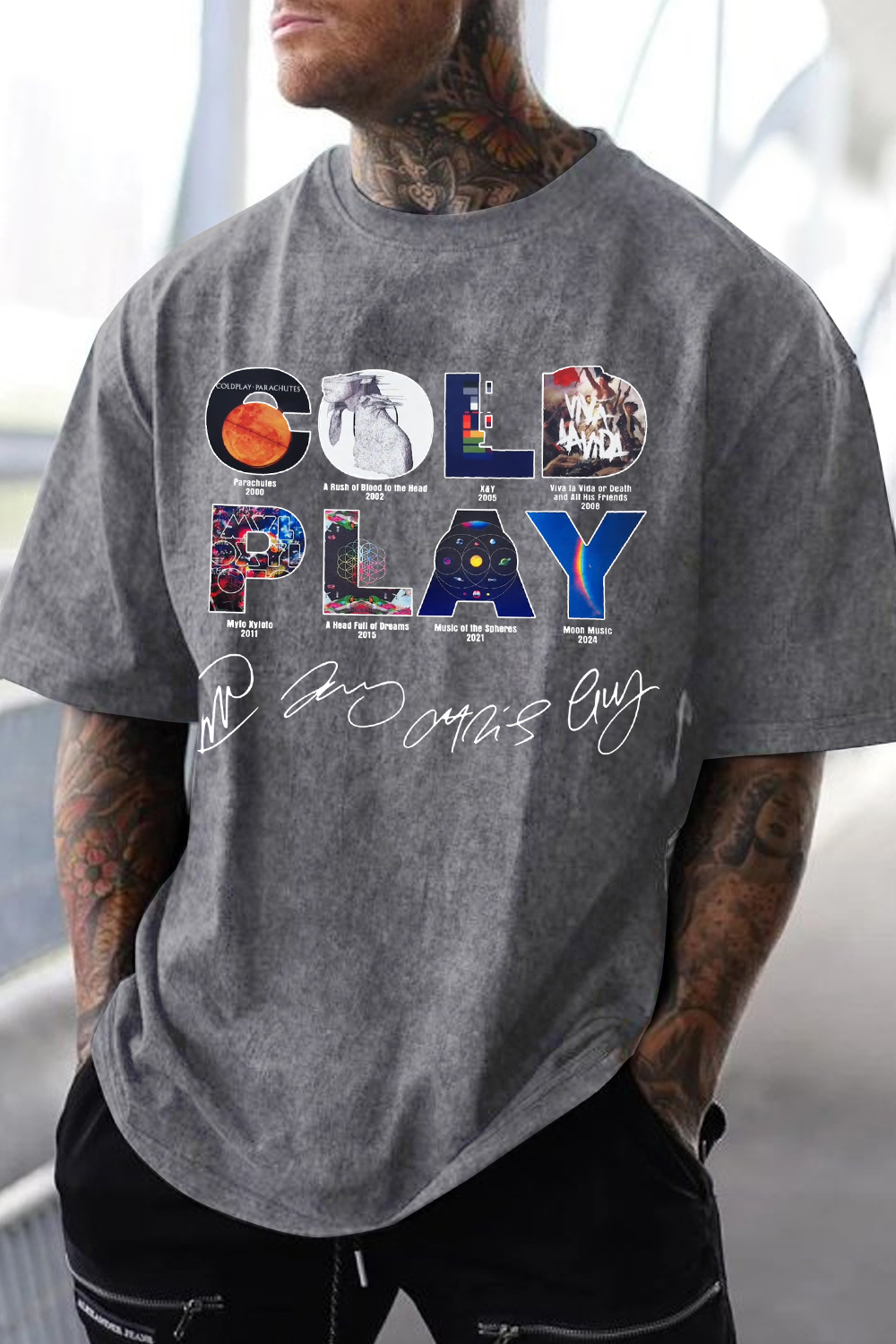 Coldplay washed cotton printed T-shirt