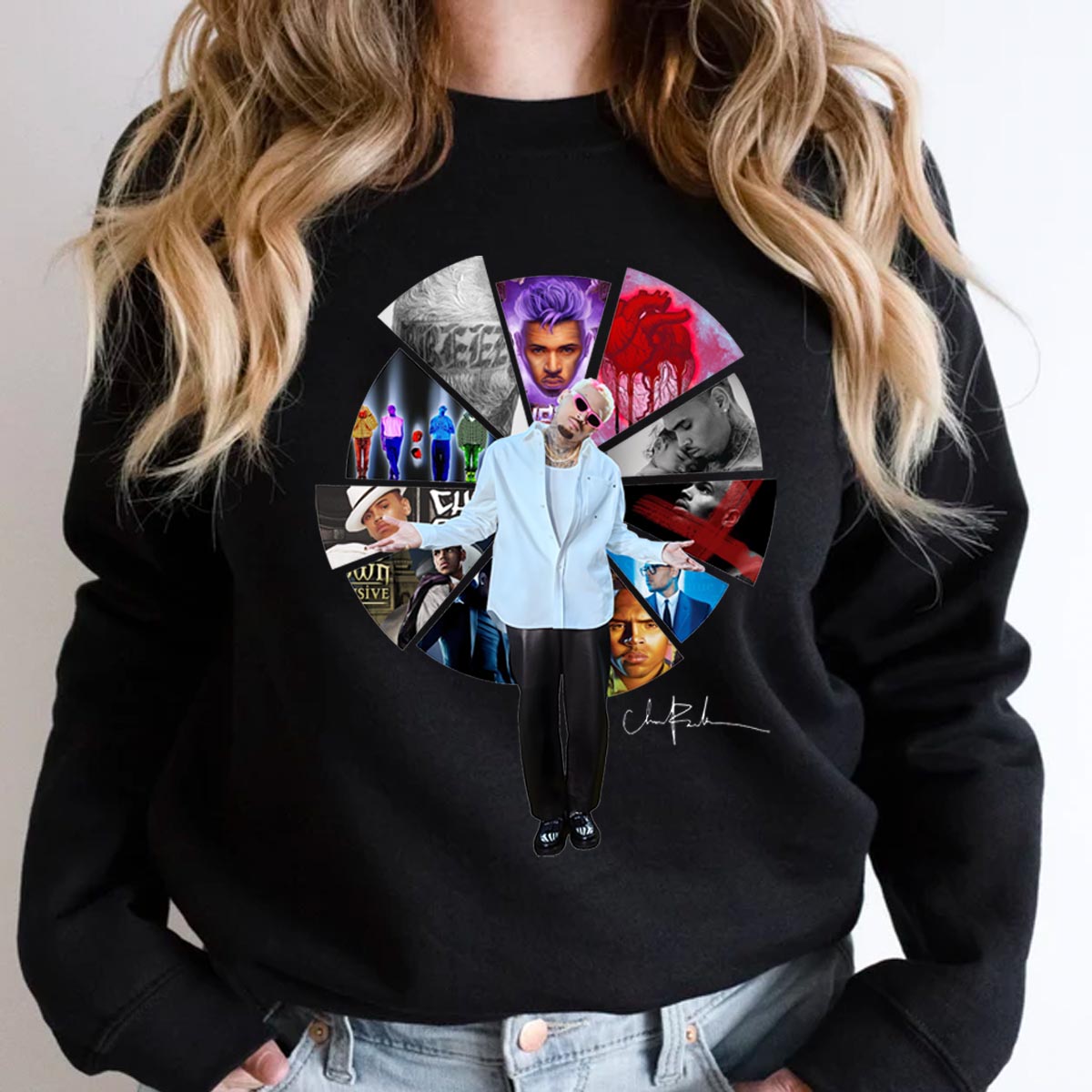 Chris Brown Breezy Albums Disk Sweatshirt