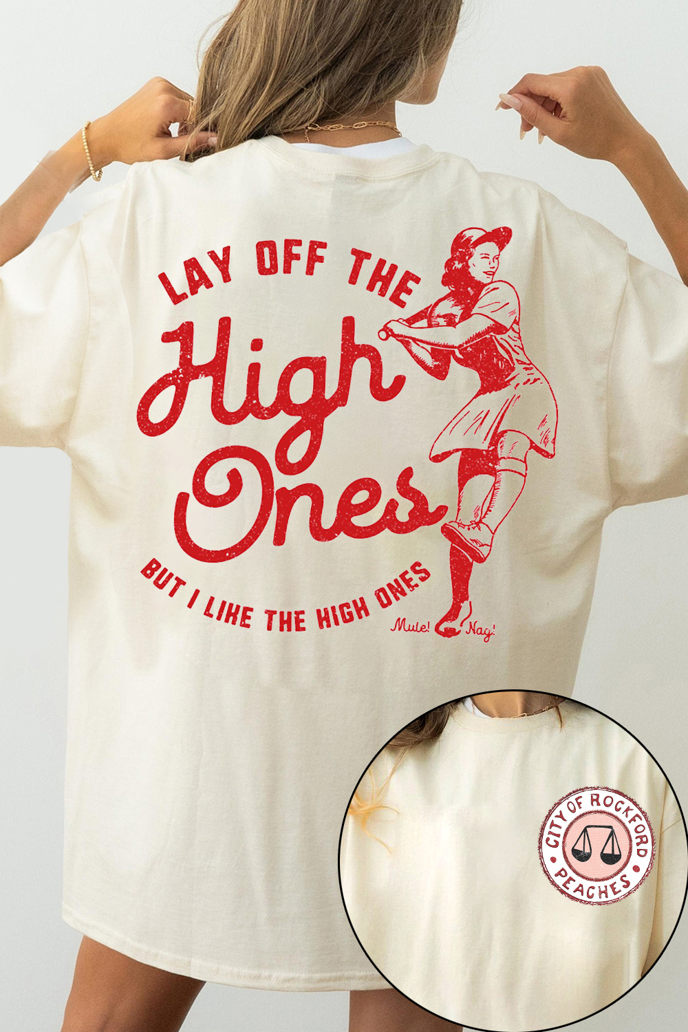 Lay Off The High Ones red variant League of Their Own fan Shirt
