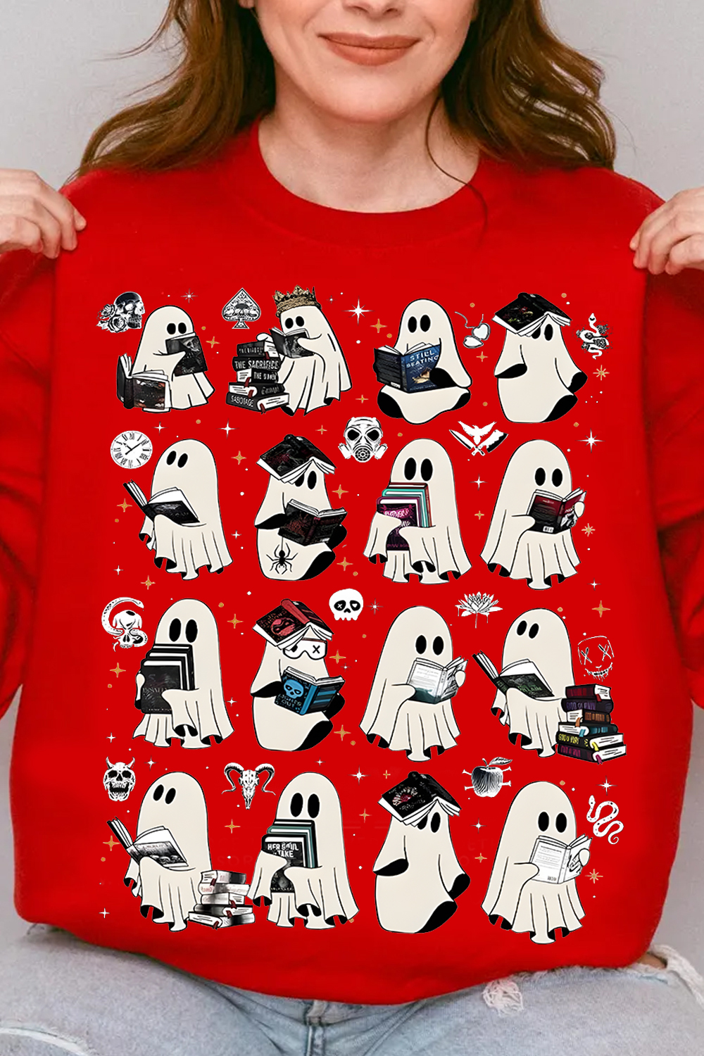 Ghost Reading Dark Romance Novels sweatshirts