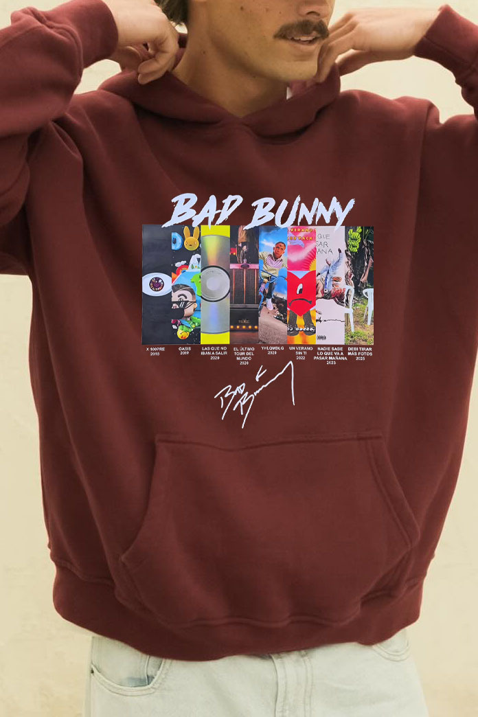 badbunny men hoodie