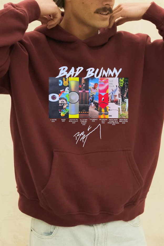 badbunny men hoodie