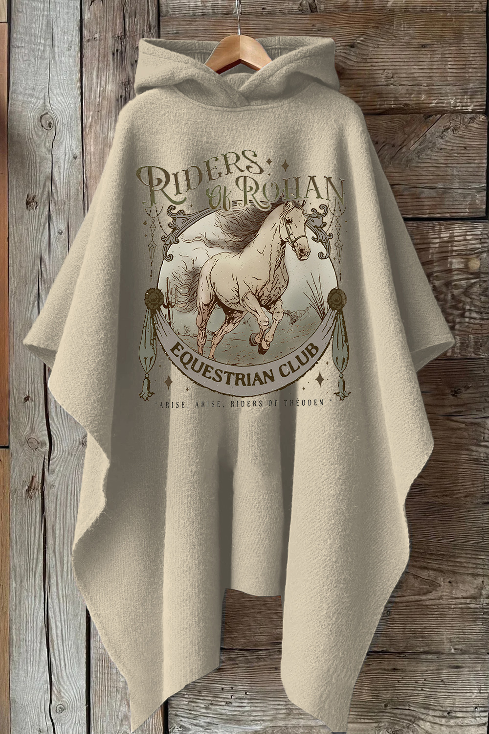 Riders Of Rohan Equestrian Club Hooded Warm Shawl Cape
