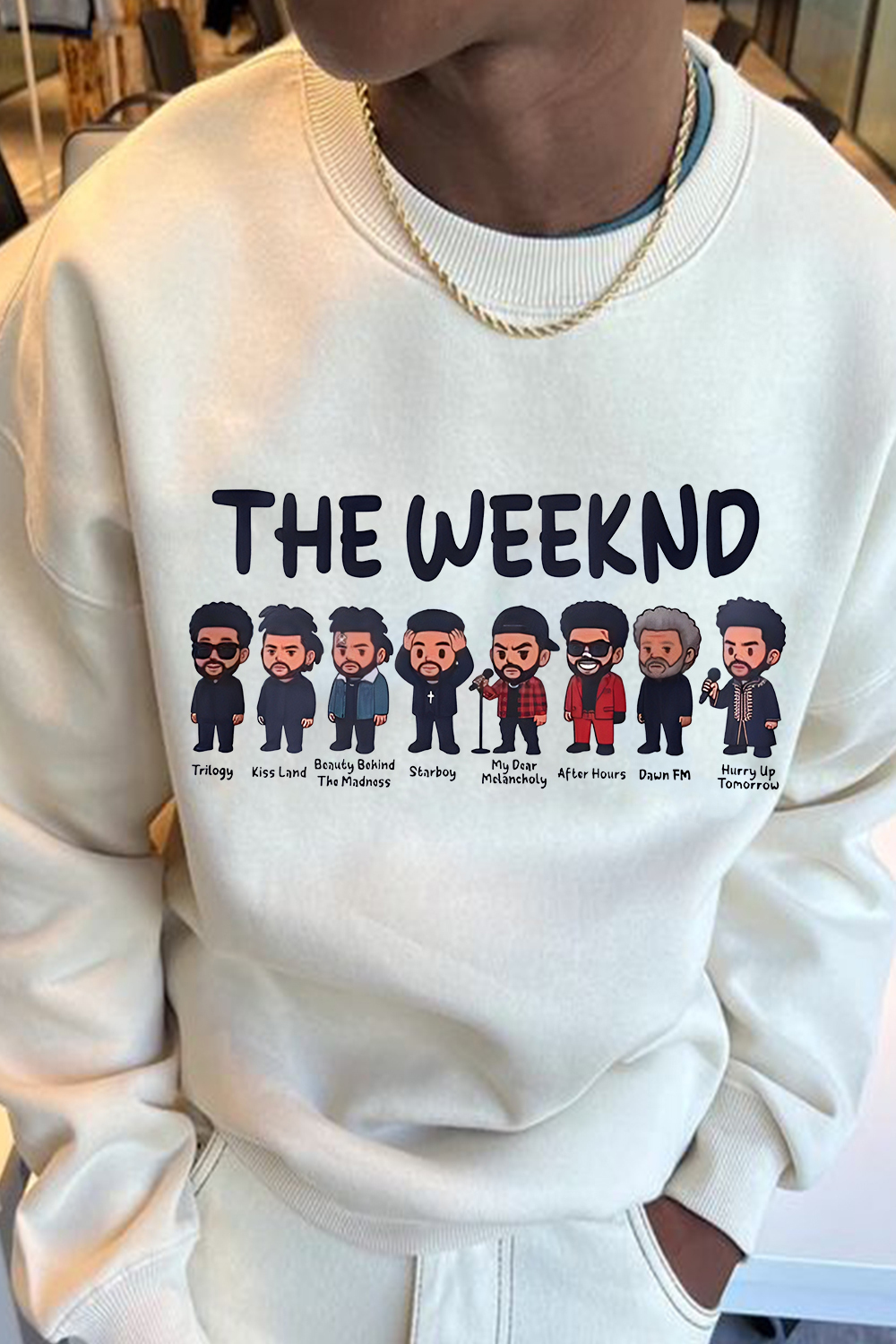 Rock The Weeknd men sweatshirt and shine brighter