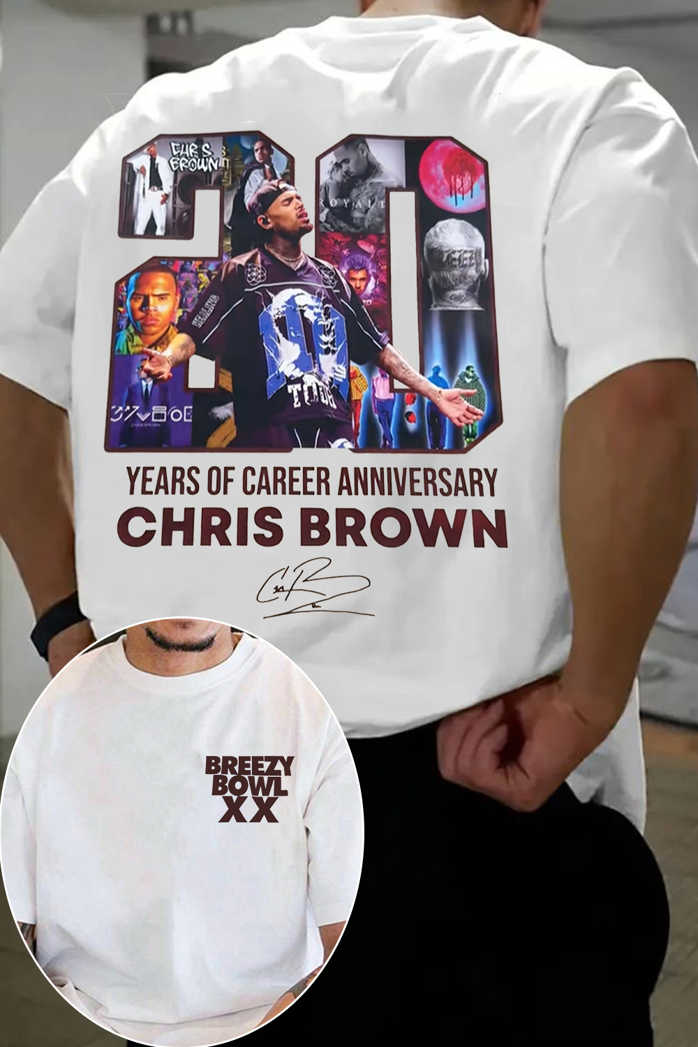 chrisbrown 2025 tour print t-shirt