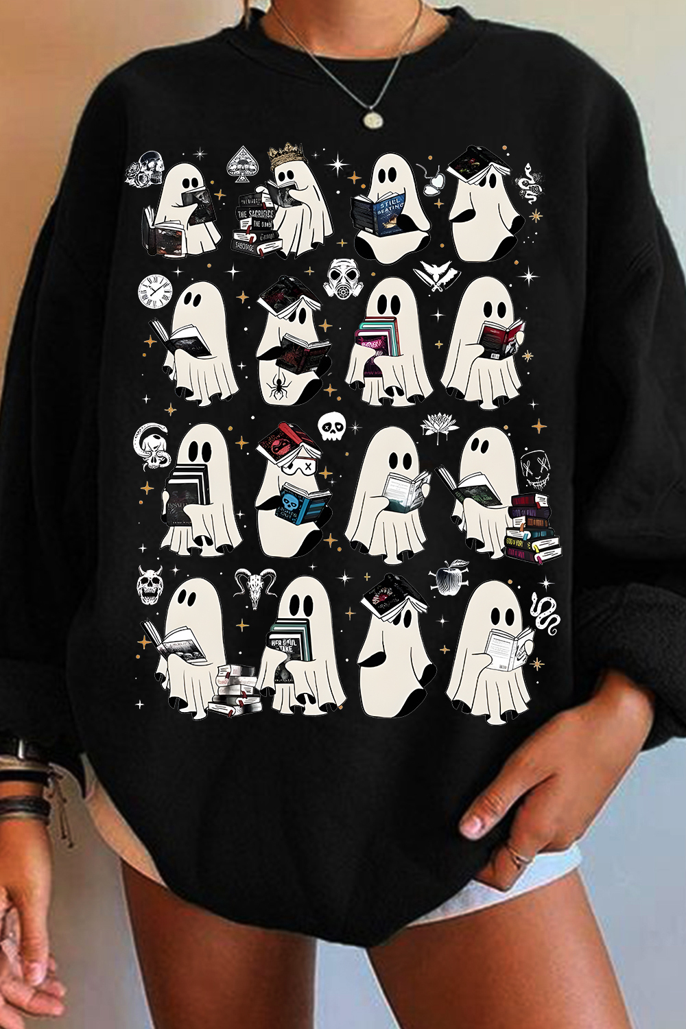 Ghost Reading Dark Romance Novels sweatshirts