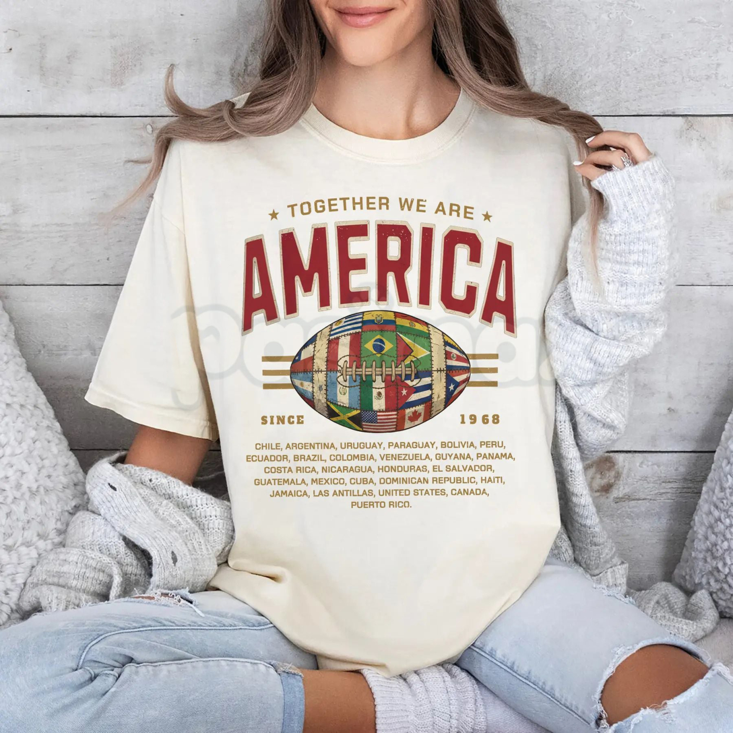 Together We Are America T-Shirt – American Football Game Day Women Tee