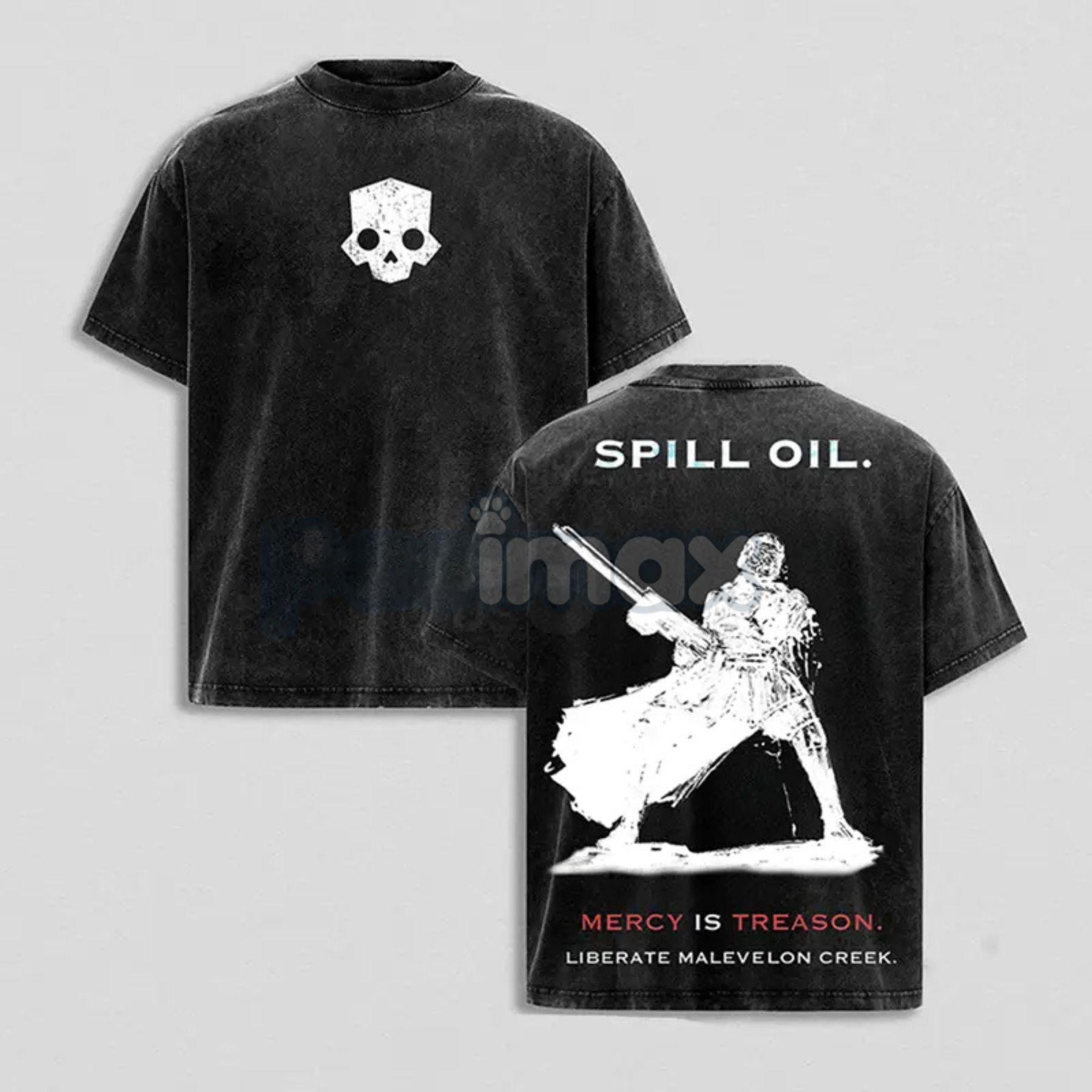 Helldivers 2 Oversized Vintage Unisex Washed Shirt