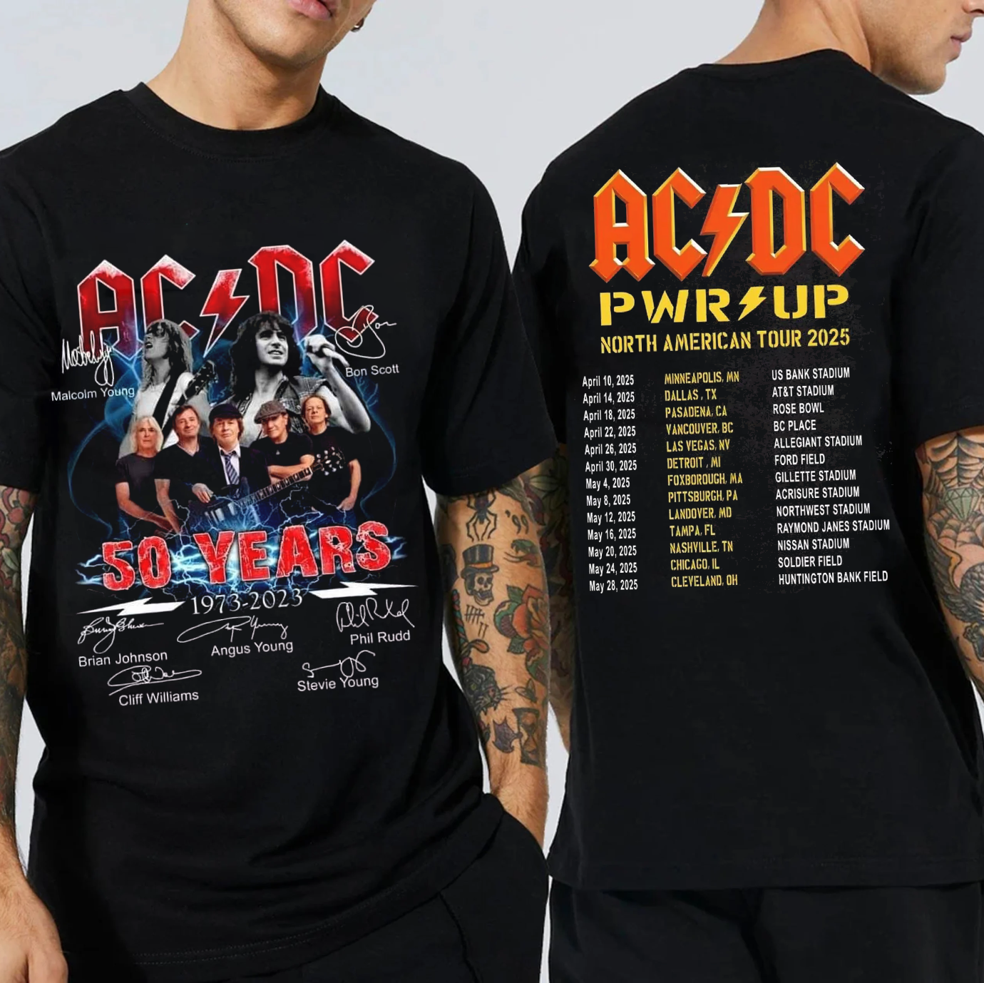 AC/DC 52 Years Anniversary Tee