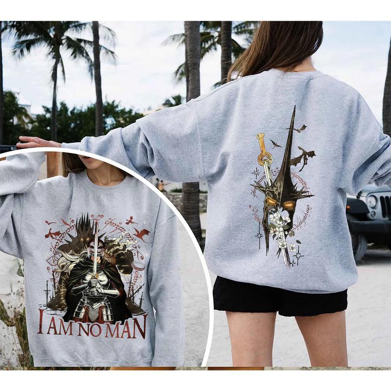 I Am No Man  LOTR 2 Sides Sweatshirt