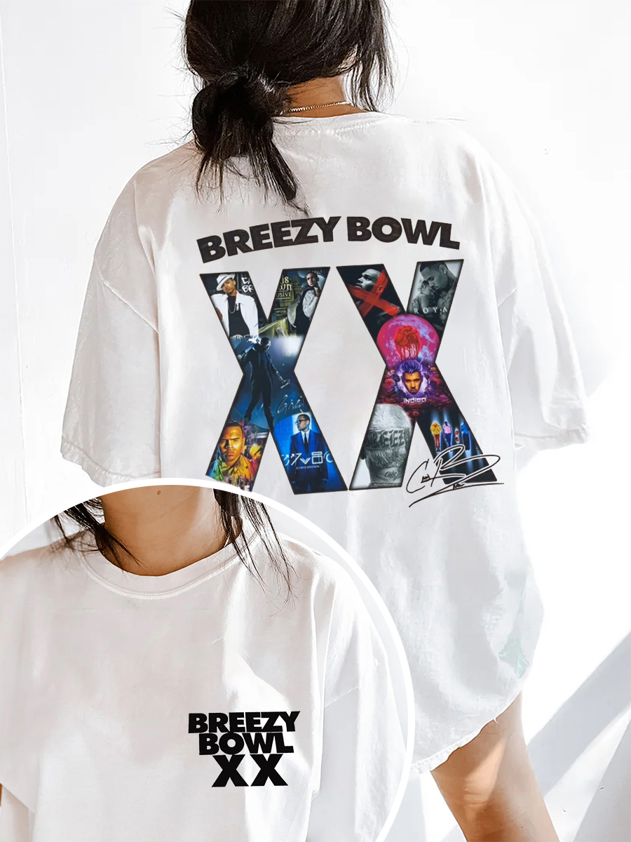 2 Sided chris b Graphic Shirt For Women