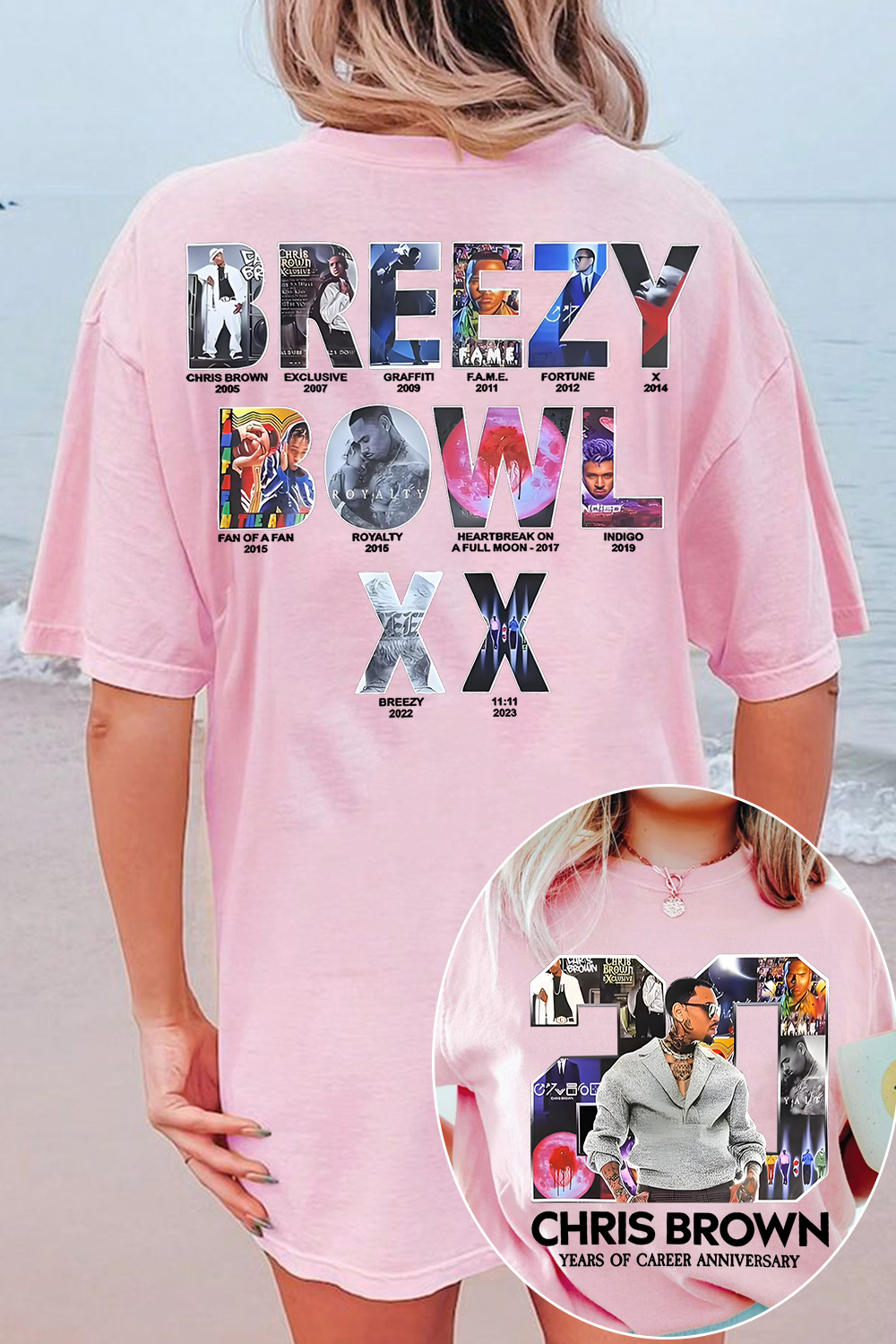 cb 2-side printed Tee For Women