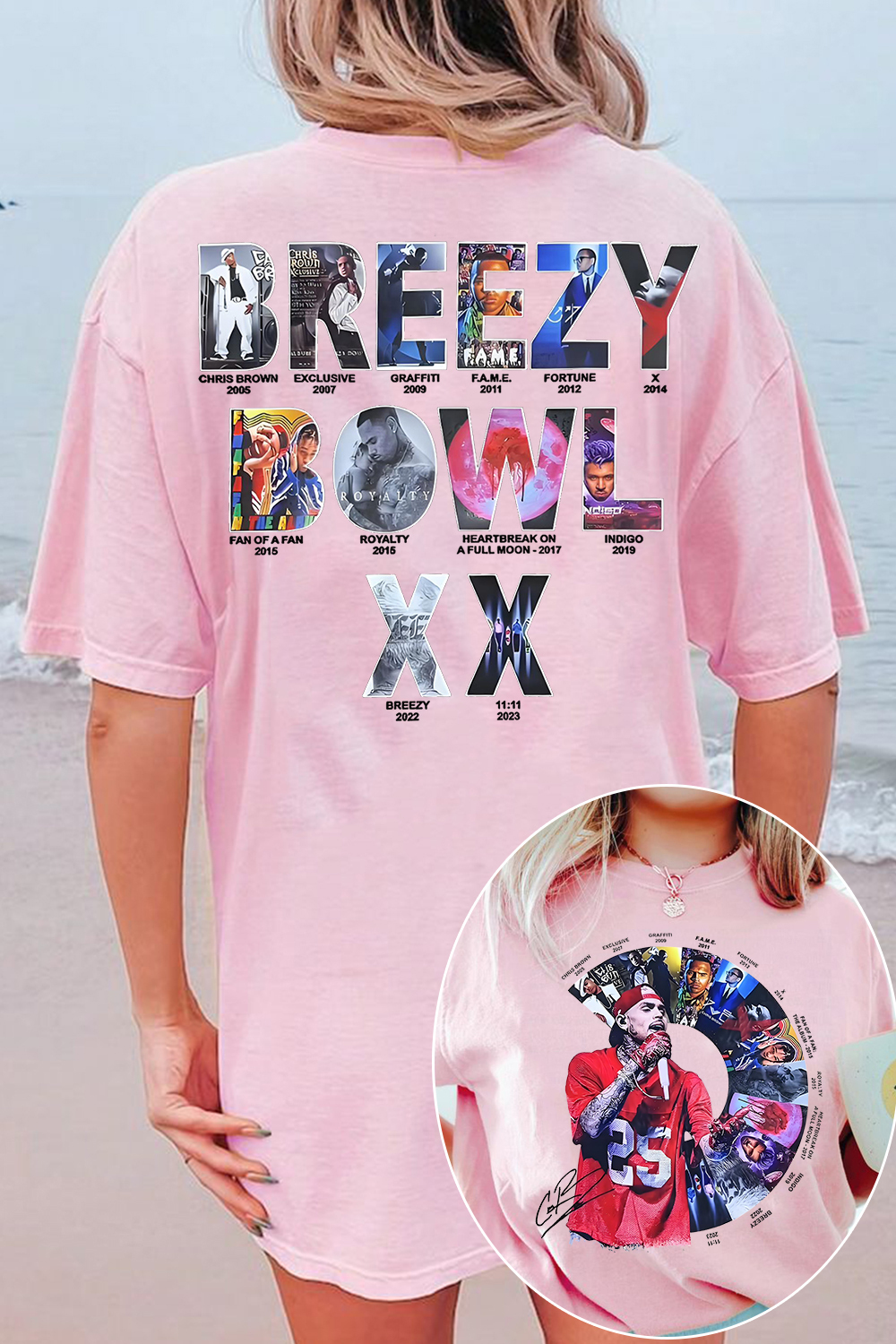 cb 2-side printed Tee For Women