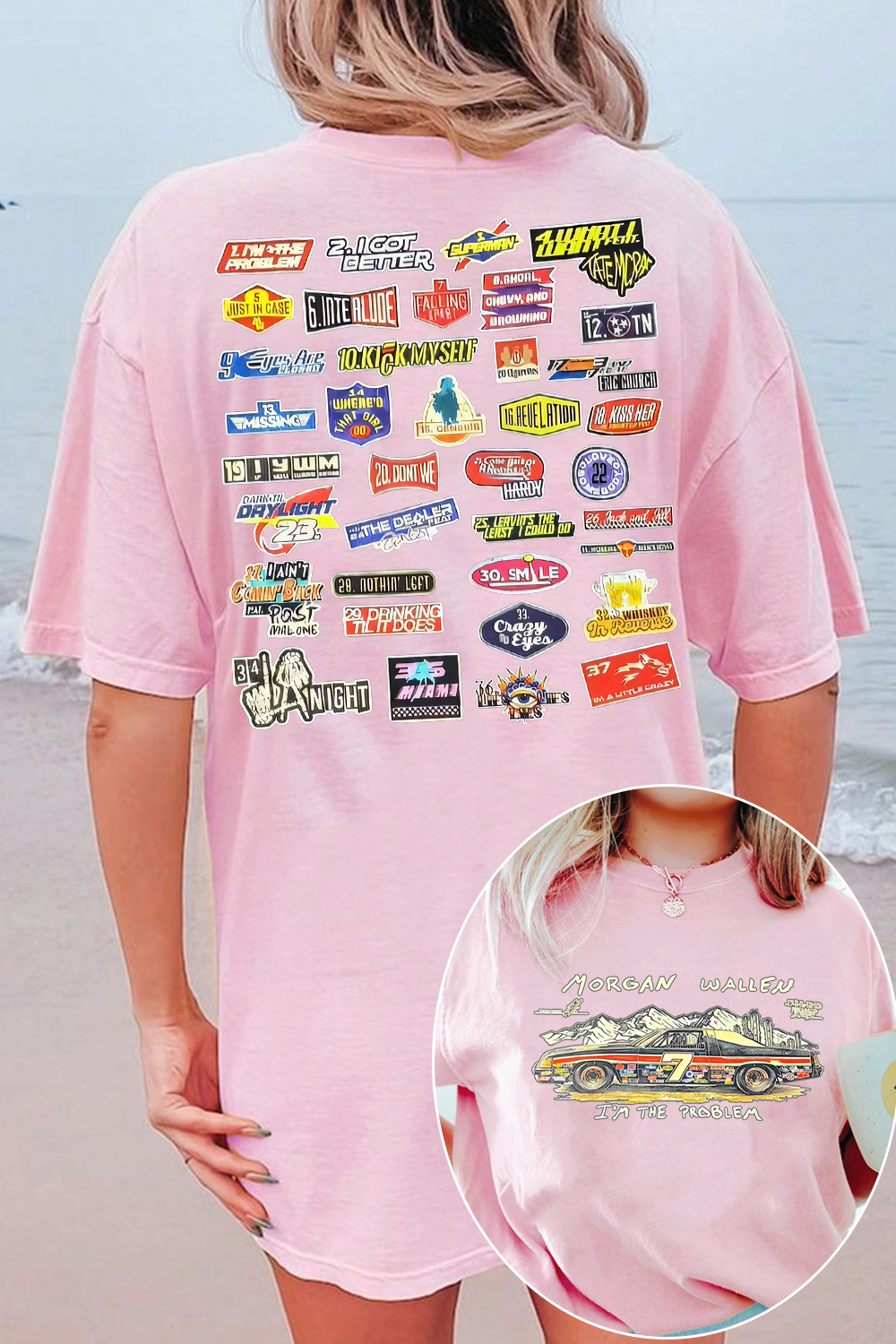 Morgan Wallen concert 2-sided women t-shirt